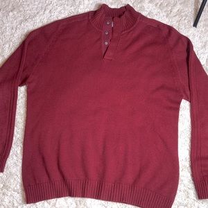 Oscar De La Renta Snap 1/4 Sweater Men’s Rust Color Size XL